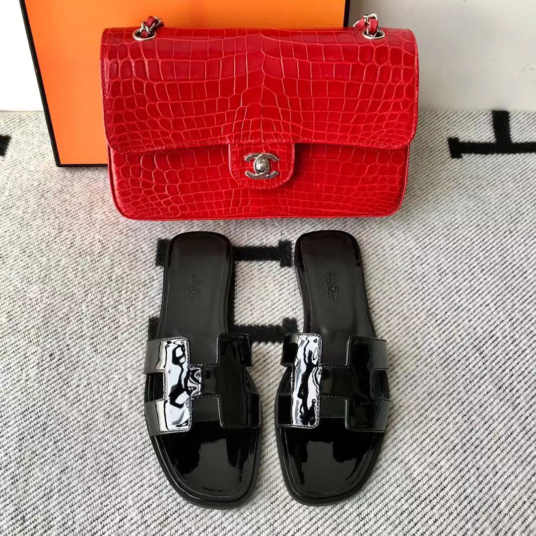 에르메스 올수공 오란 슬리퍼 샌들 페이던트 20